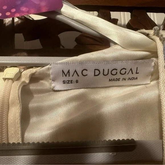 ✔️#67B BNWT MAC DUGGAL SEQUINED WRAP OVER 3/4 SLEEVE GOWN #5509 - Picture 8 of 12